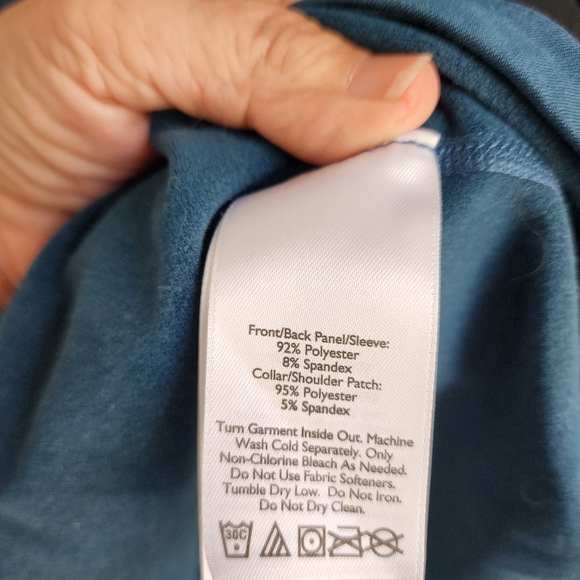 Eddie Bauer Women's Teal Quarter-Zip Hoodie - Picture 9 of 9